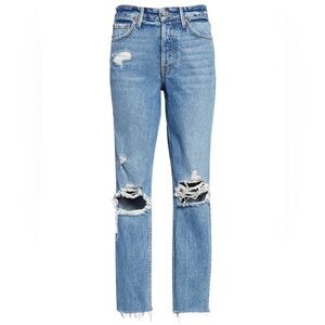 GRLFRND Blue Distressed Skinny Jeans